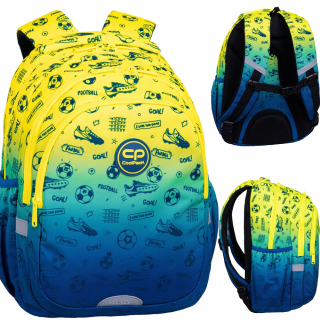 CoolPack viackomorový školský batoh Odtiene modrej, Odtiene žltej a zlatej 21 l
